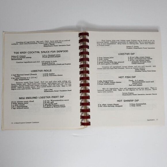 Vtg New England Sampler Cookbook The Massachusetts Nurses Foundation - Picture 6 of 11
